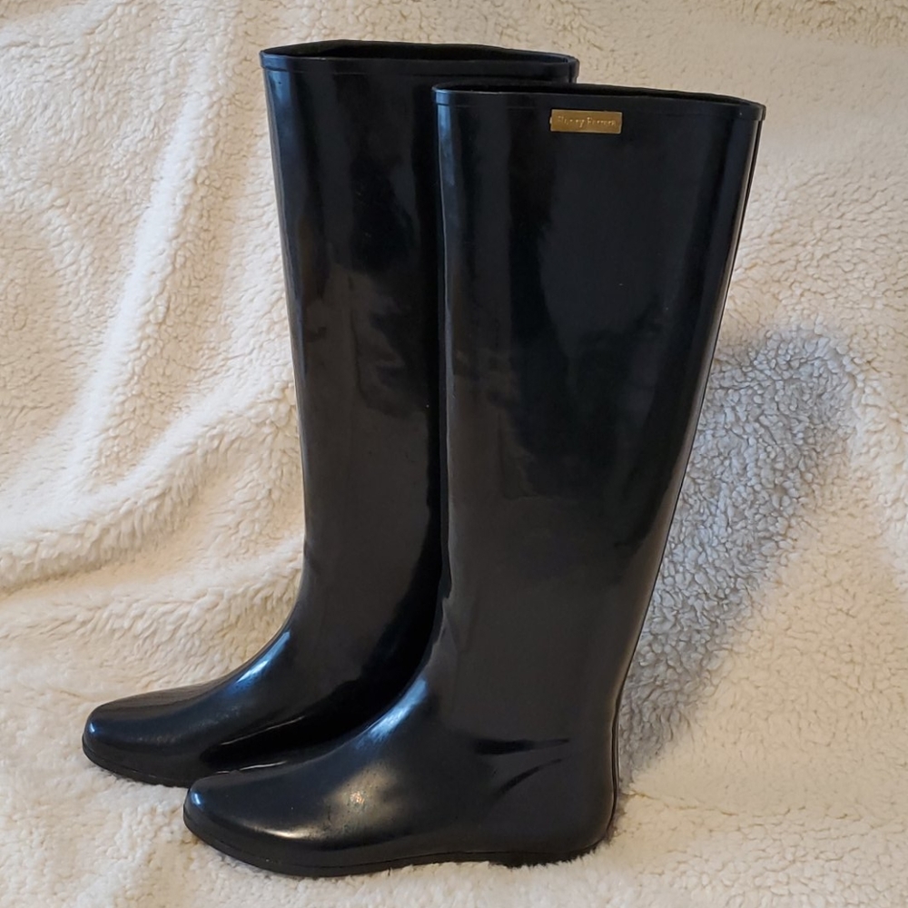 Henry Ferrera Black Tall Rain Boots